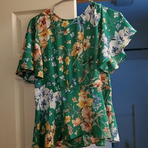 COPY - Loft peplum floral top